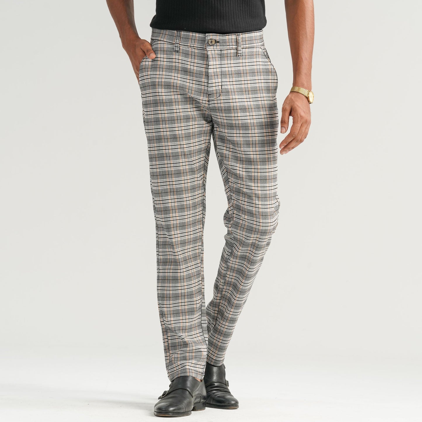 Mens Twill Check Pant