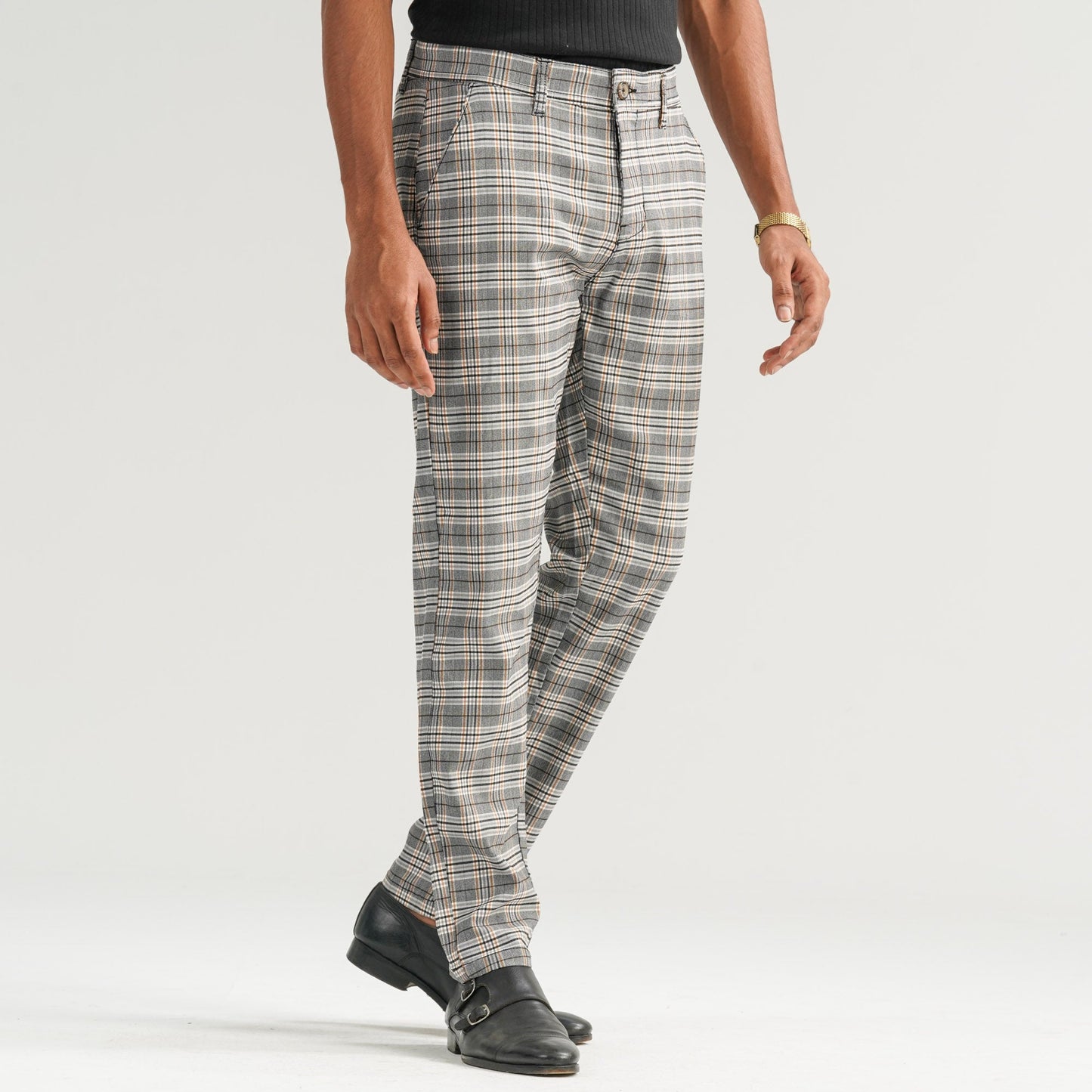 Mens Twill Check Pant