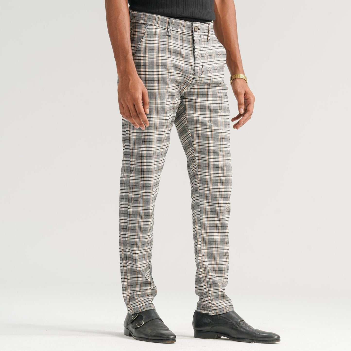 Mens Twill Check Pant