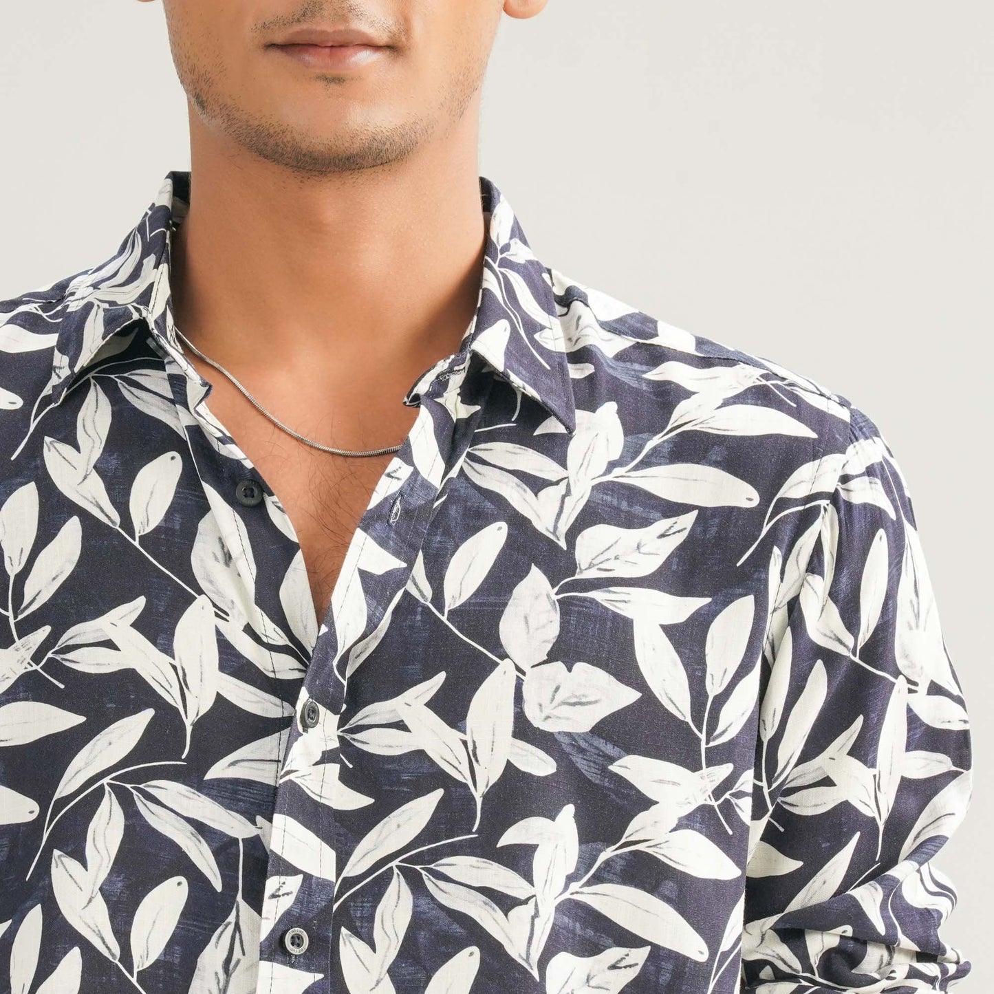 Mens Aop Blue Casual Shirt