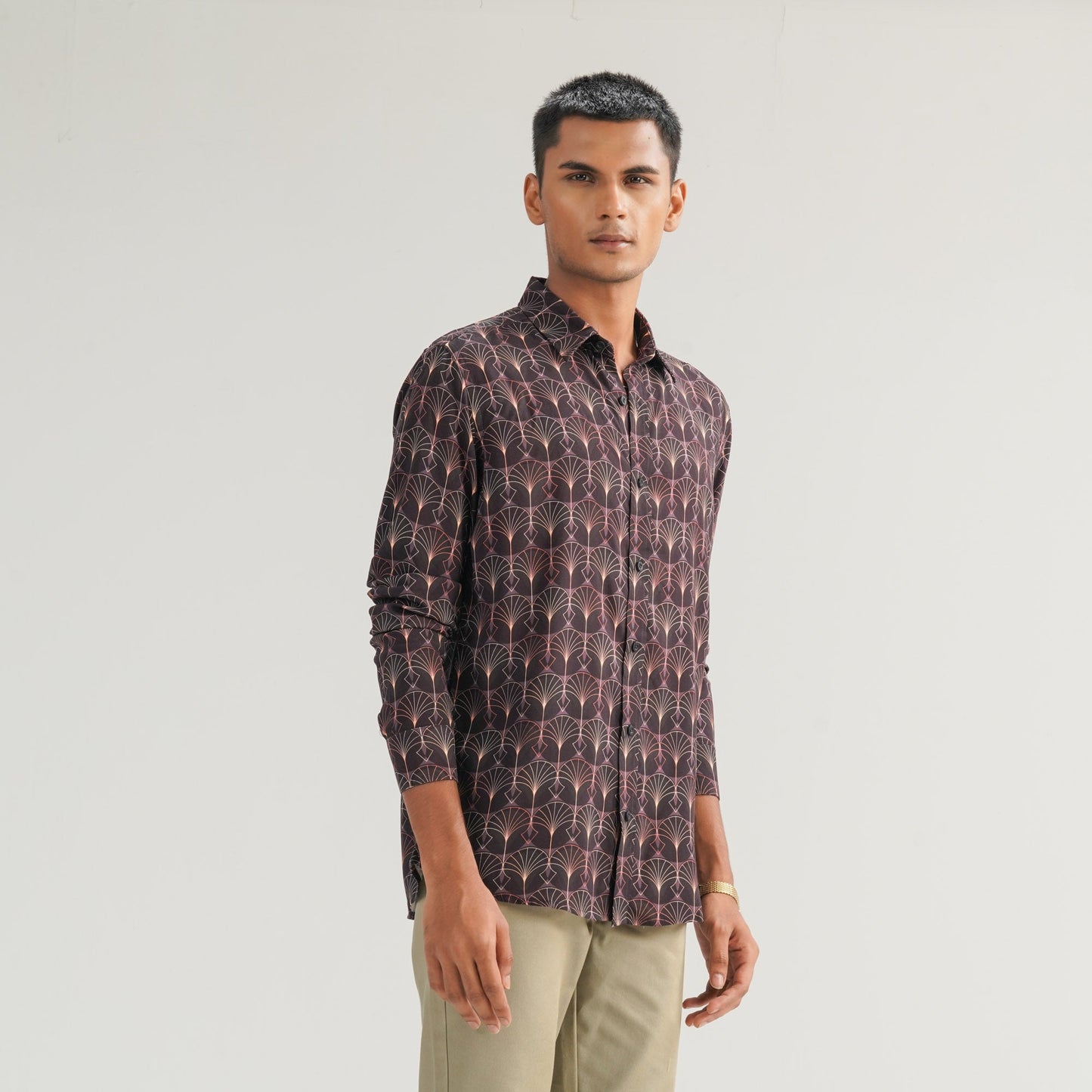 Mens AOP Raisin Casual Shirt
