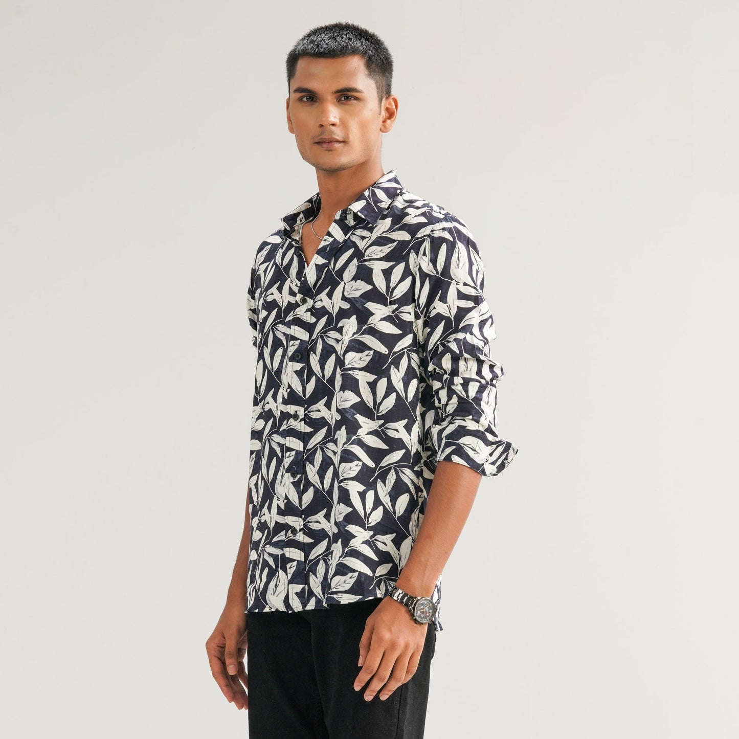Mens Aop Blue Casual Shirt