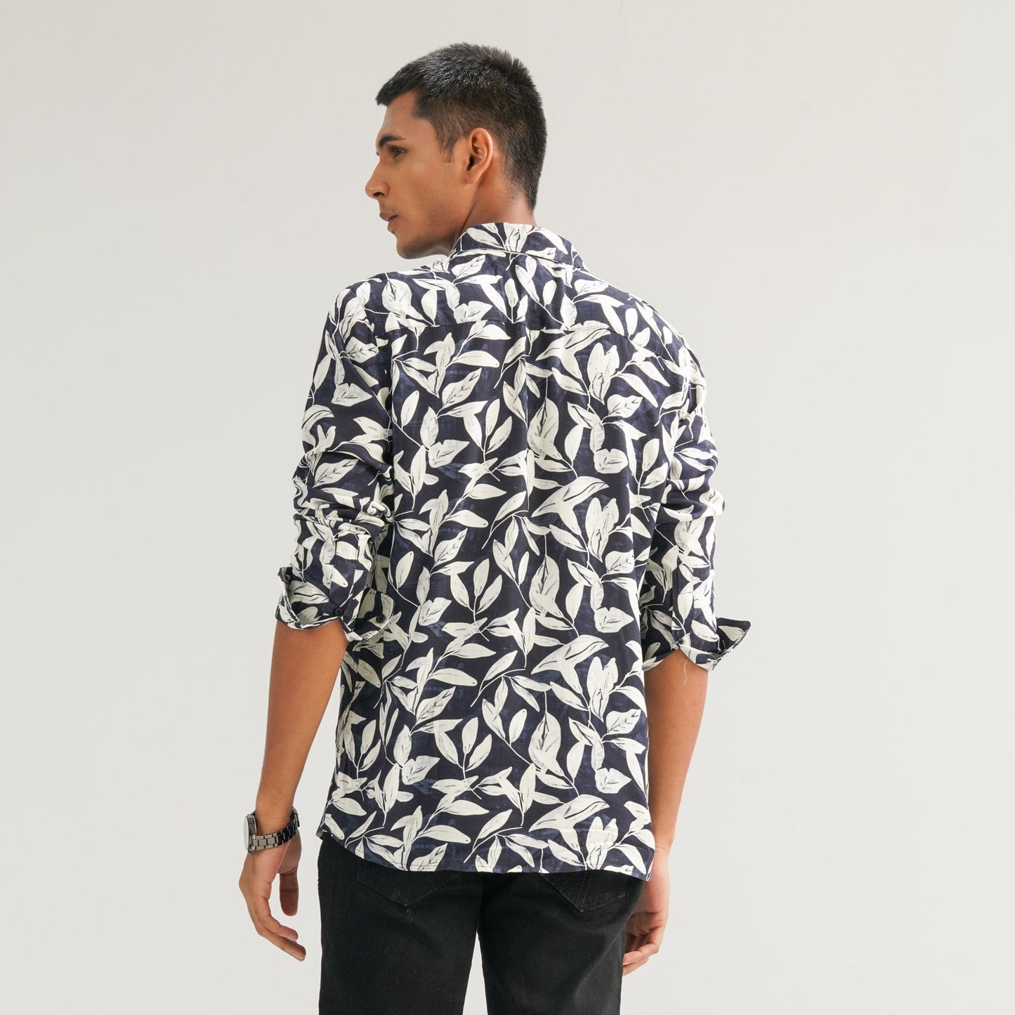 Mens Aop Blue Casual Shirt