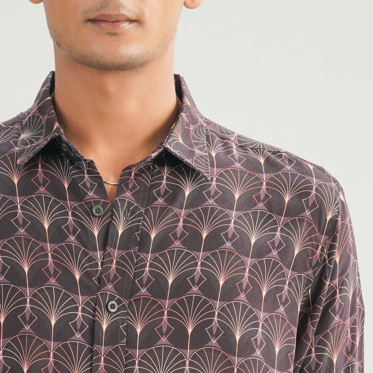 Mens AOP Raisin Casual Shirt