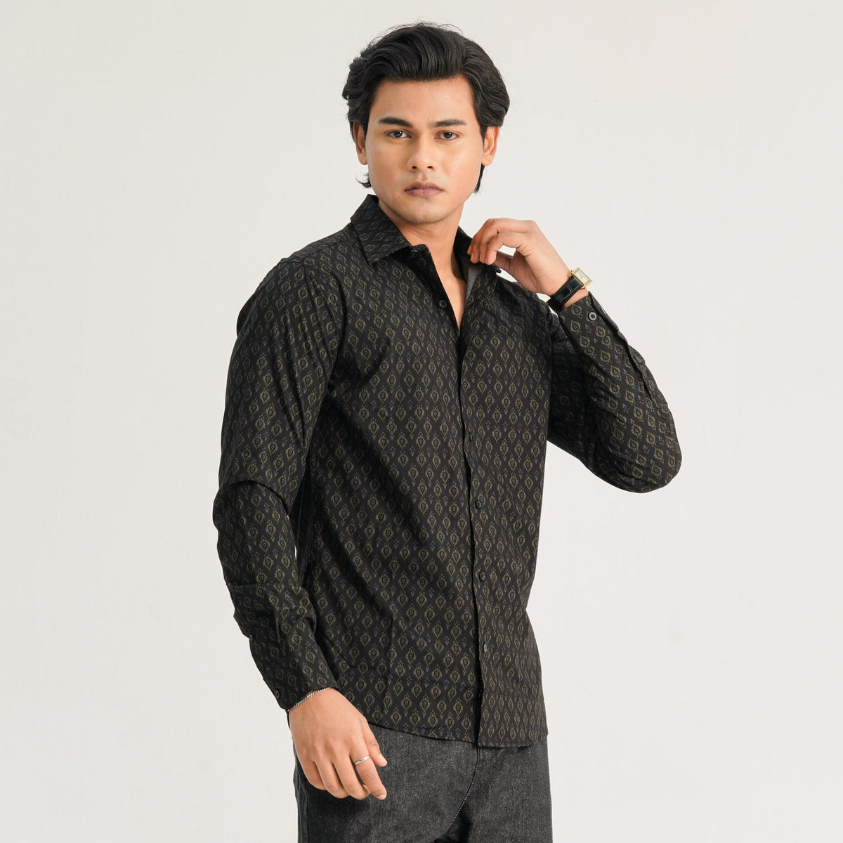 Mens Black Casual Shirt