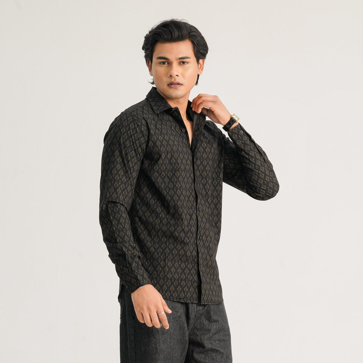 Mens Black Casual Shirt