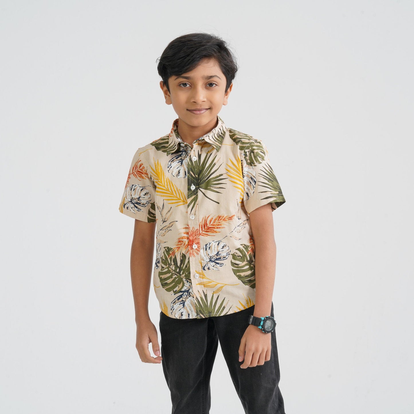 Baby Boy’s Green Cotton Shirt