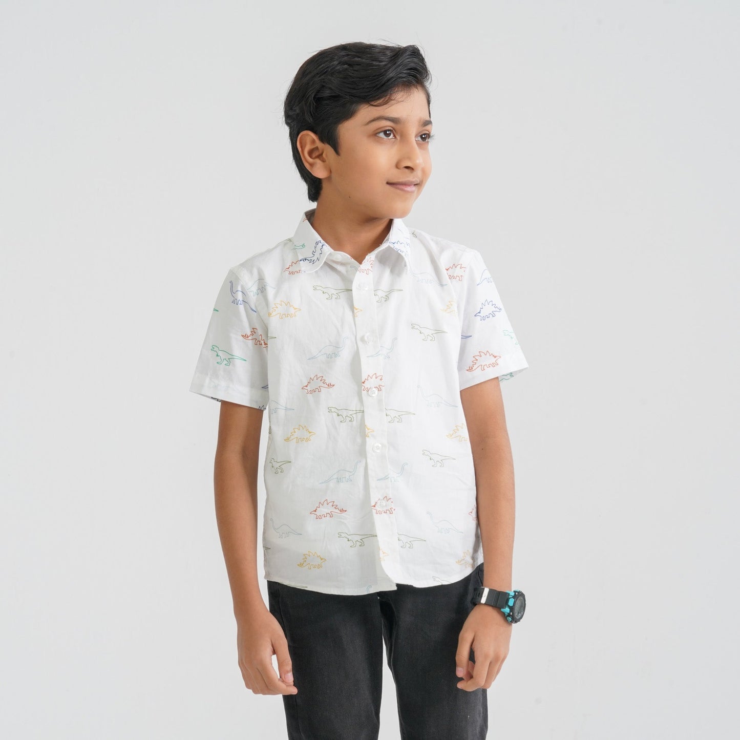 Baby Boy’s White Cotton Casual Shirt