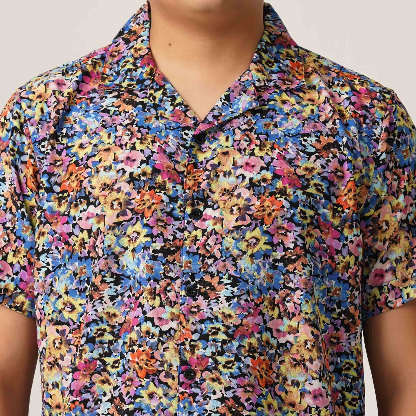 Mens Navy Aop Casual Shirt