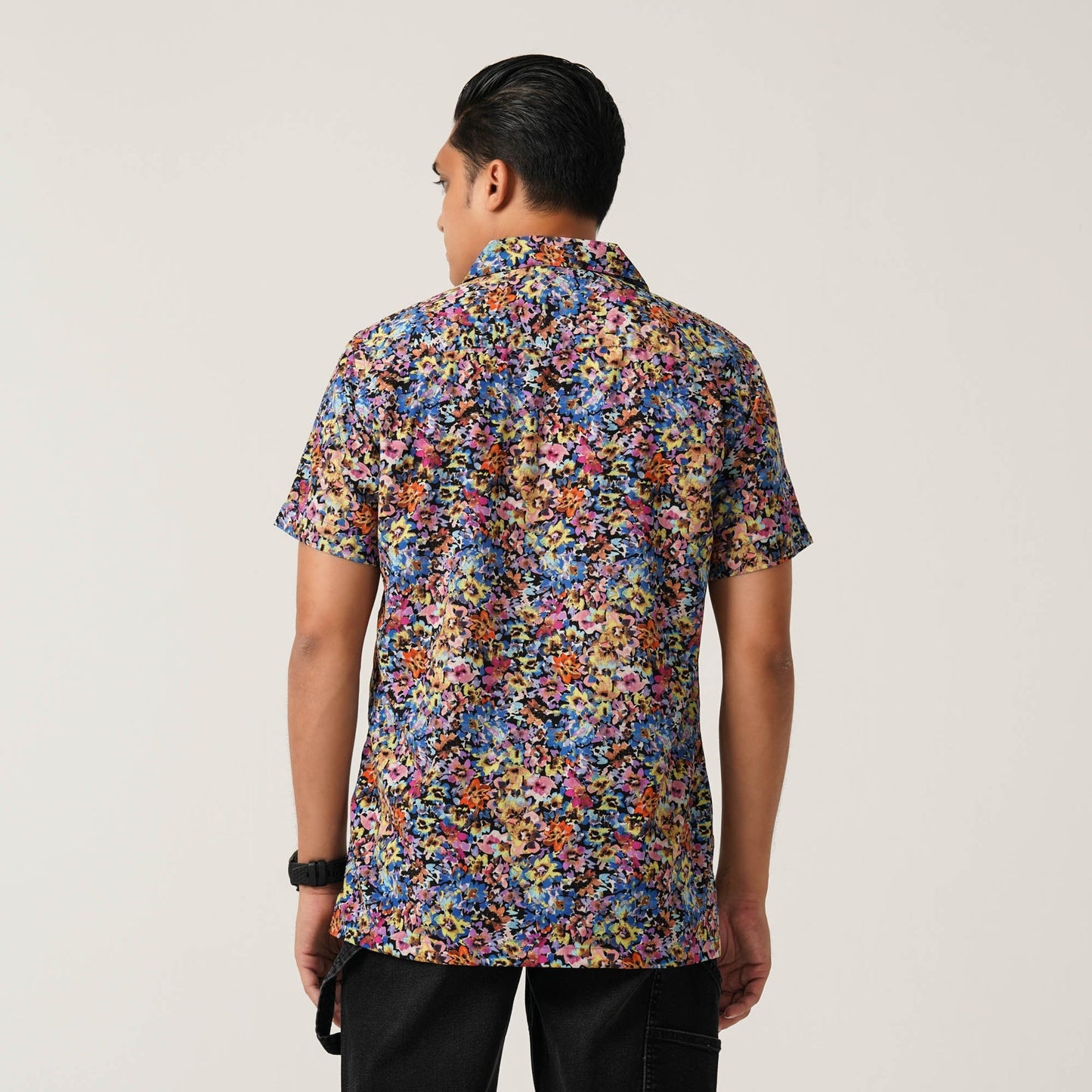 Mens Navy Aop Casual Shirt