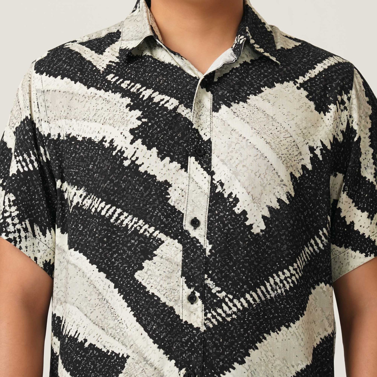 Mens Black Aop Casual Shirt