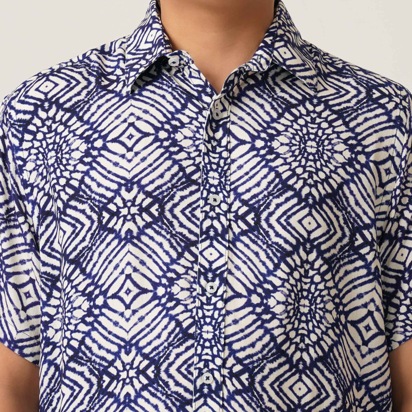 Mens Navy Aop Casual Shirt