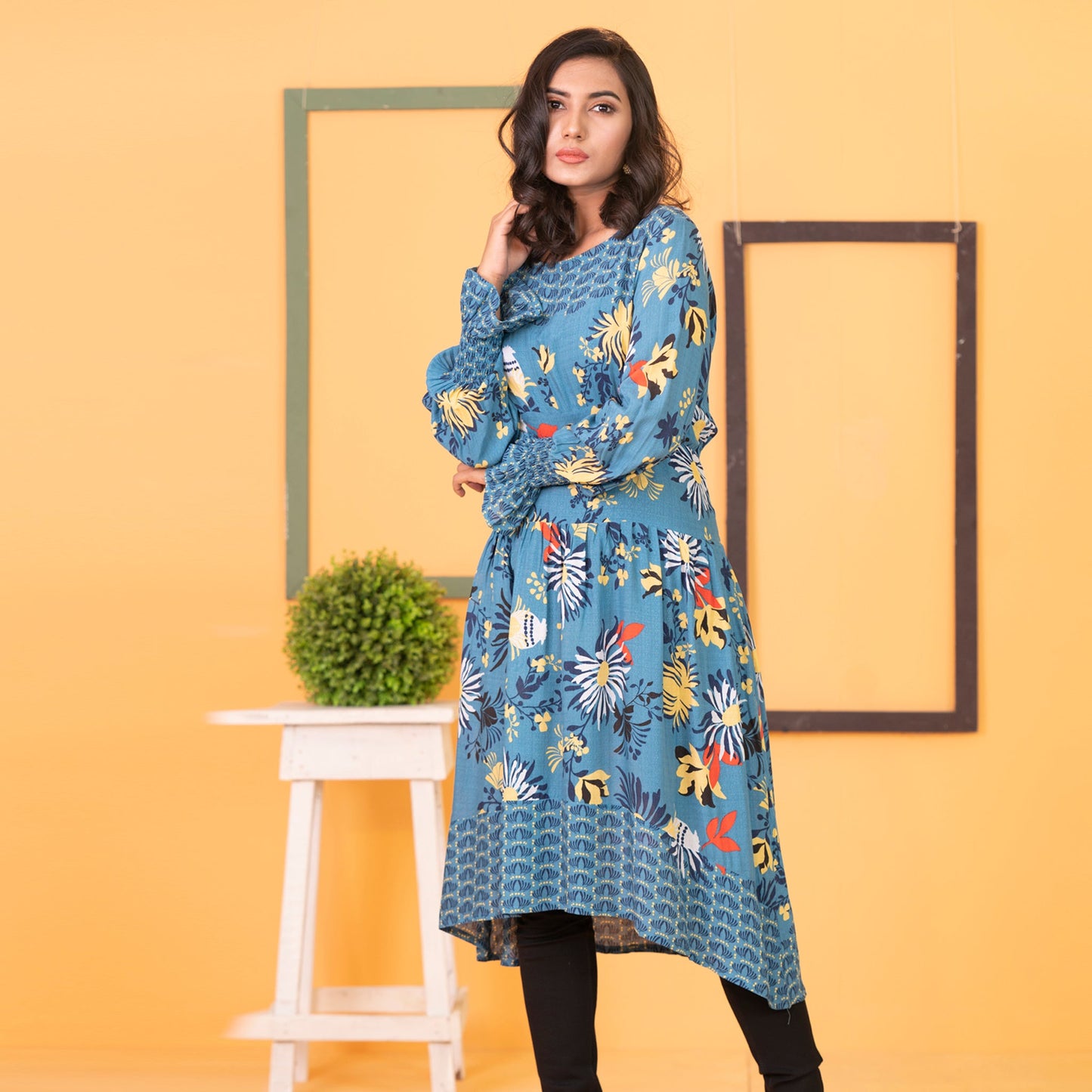 Ladies Dress- Deep Paste