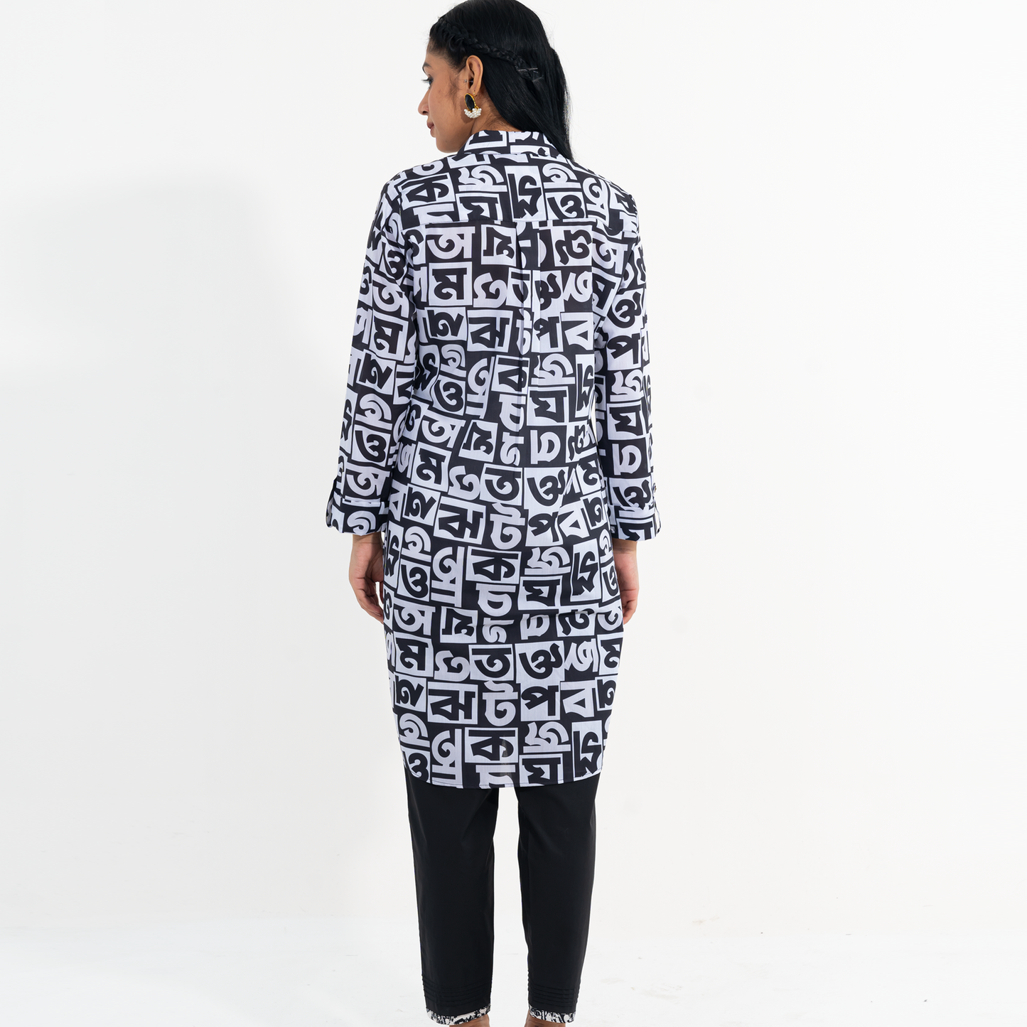 Ladies Tunic- White Black
