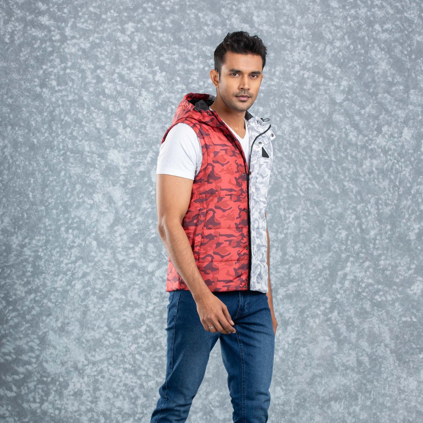 Mens Husky- Red/White Aop