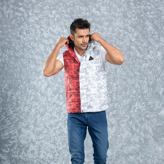 Mens Husky- Red/White Aop