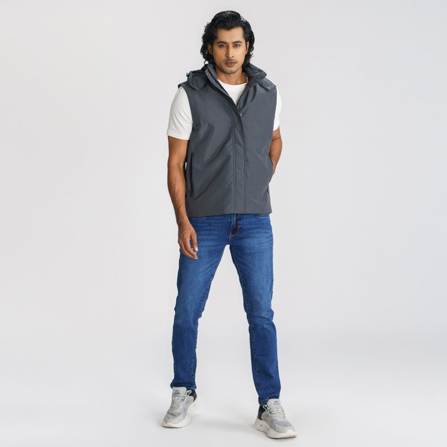 Mens Dark Gray Padded Jacket