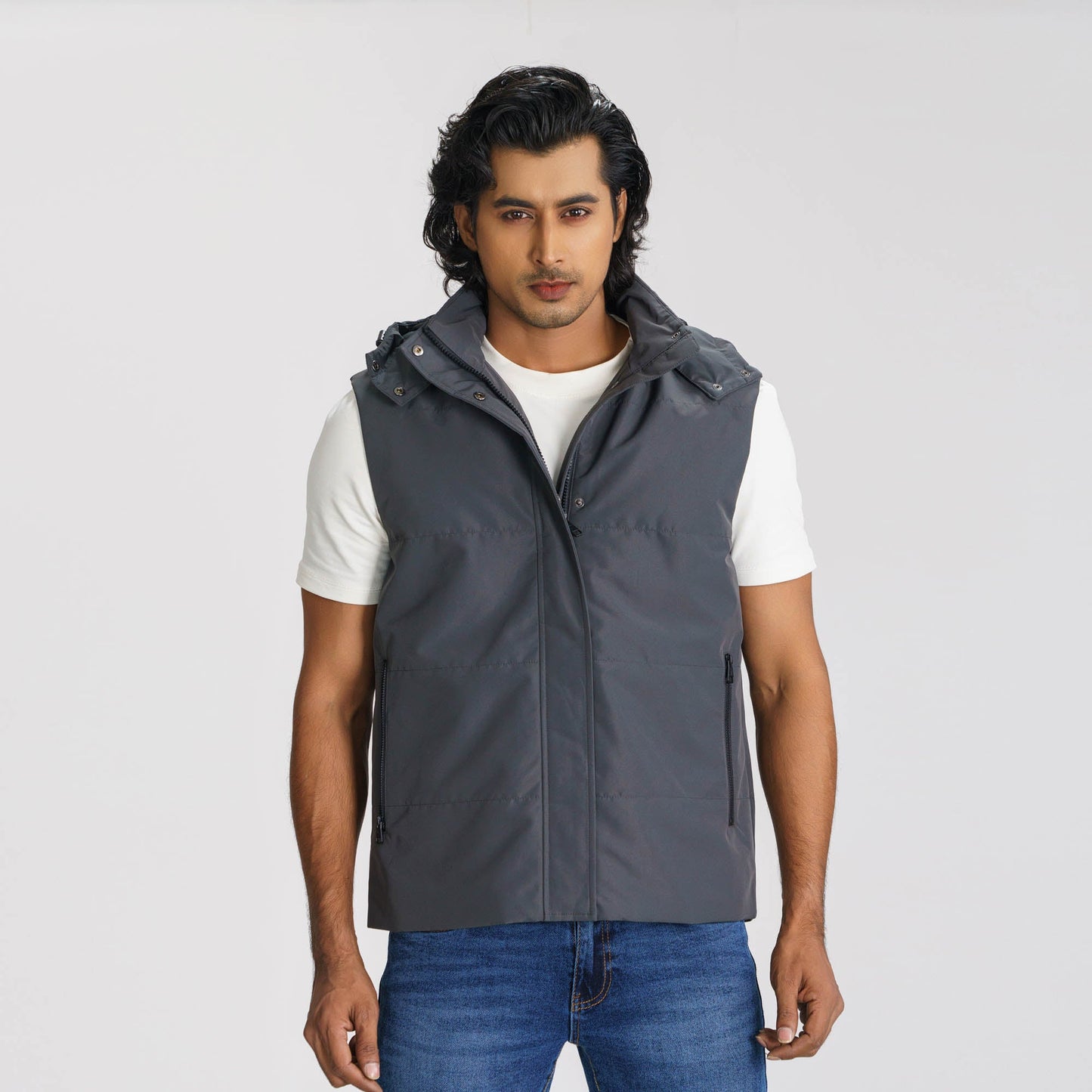 Mens Dark Gray Padded Jacket