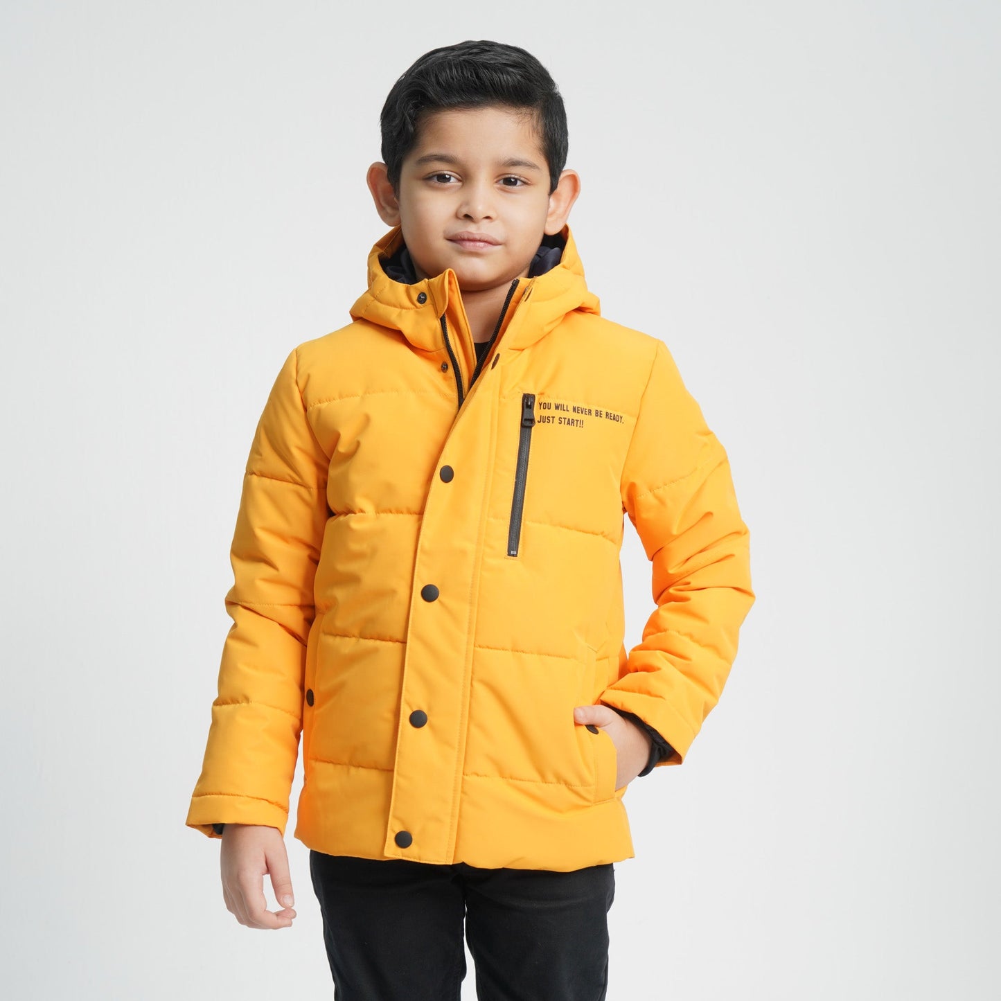 Boy's Yellow Quilted Jacket