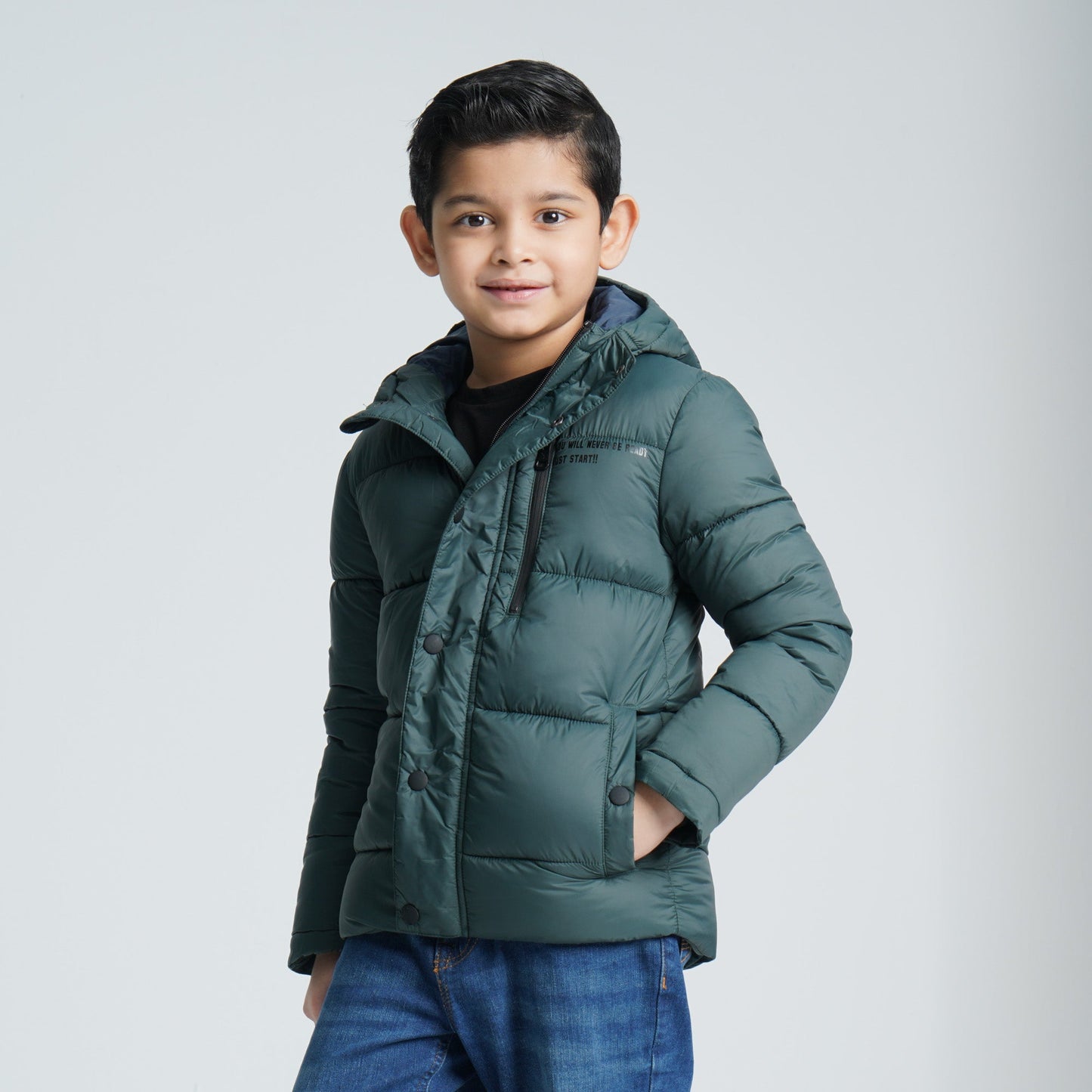 Boy's Balsam Green Quilted Jacket