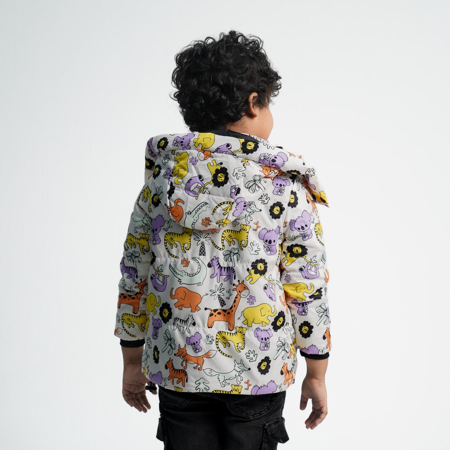 Baby Off White & Yellow Boys Quilt Jacket