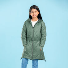 Load image into Gallery viewer, GIRLS QUILTING JACKET- OLIVE
