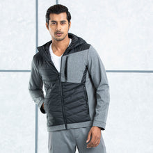 Load image into Gallery viewer, MENS QUILTING JACKET- BLACK/GREY
