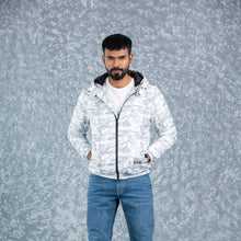 Load image into Gallery viewer, MENS QUILTING JACKET- GREY/WHITE
