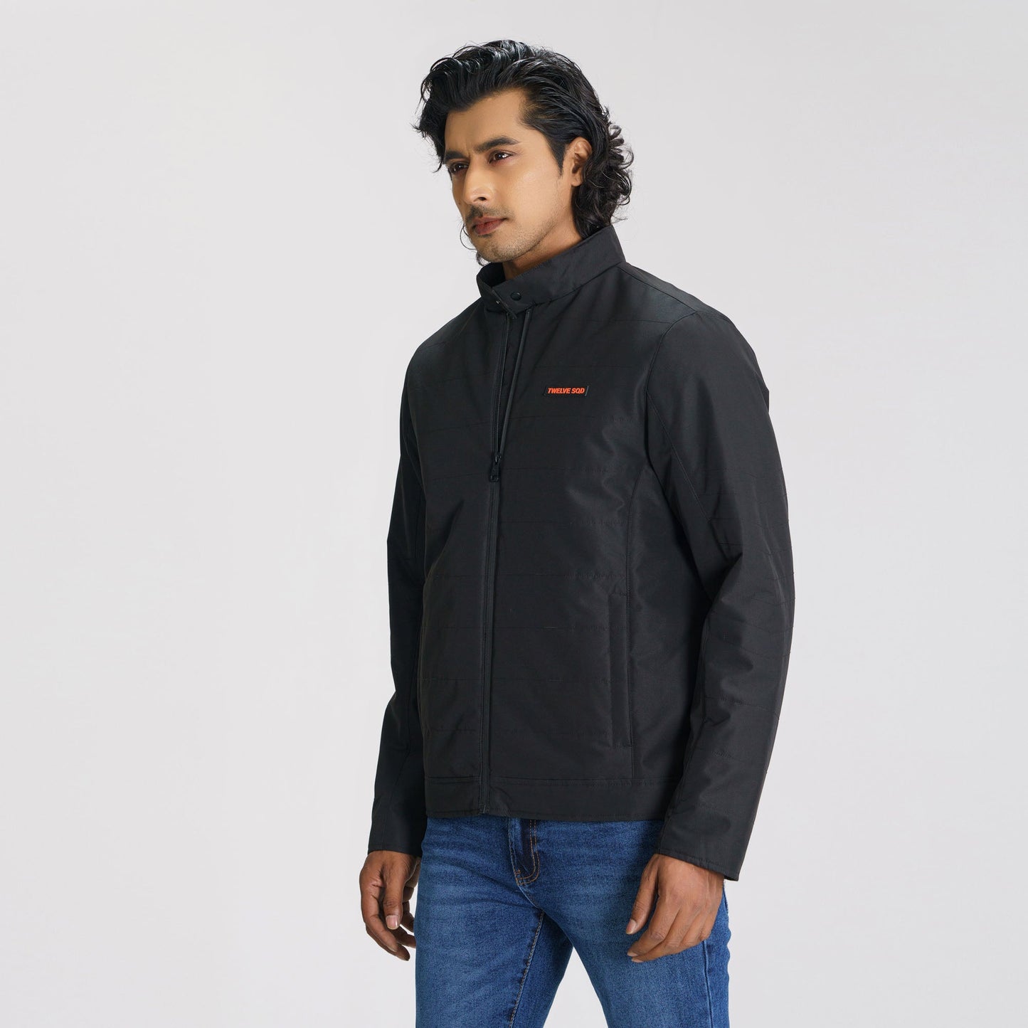 Mens Black Quilting Jacket