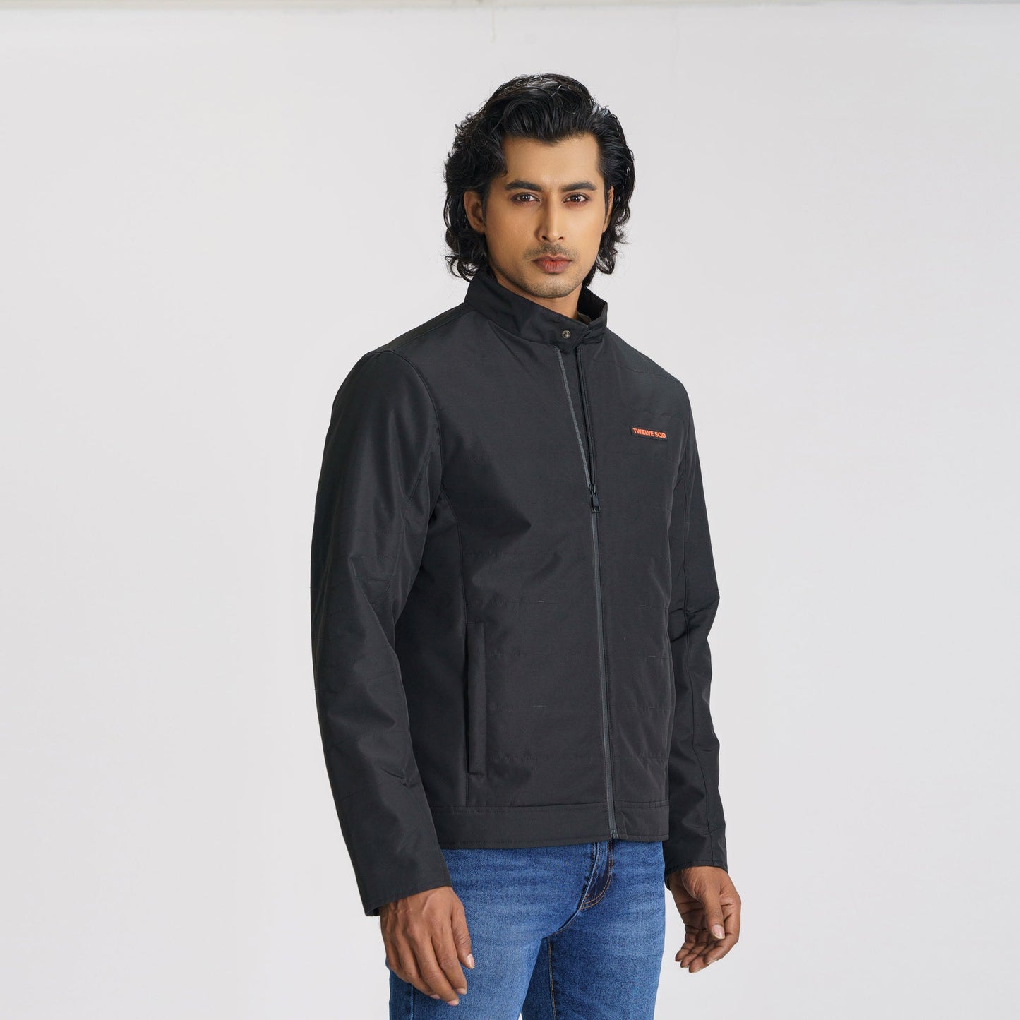 Mens Black Quilting Jacket