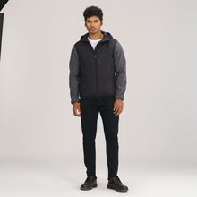 Load image into Gallery viewer, Mens Gray &amp; Black Quilted Jacket
