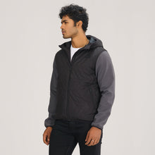 Load image into Gallery viewer, Mens Gray &amp; Black Quilted Jacket
