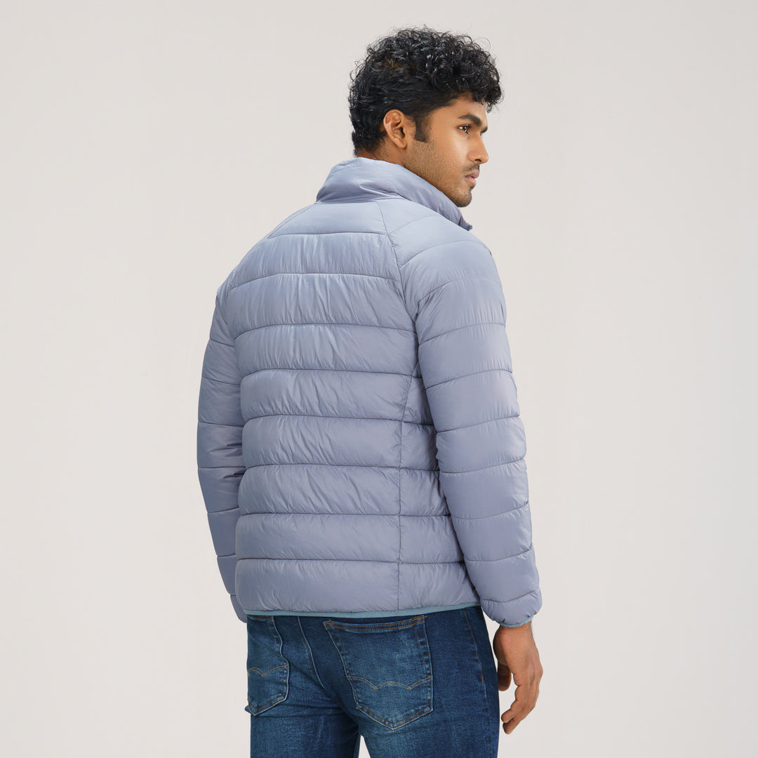 Men Flint Stone Puffer Quilted Jacket