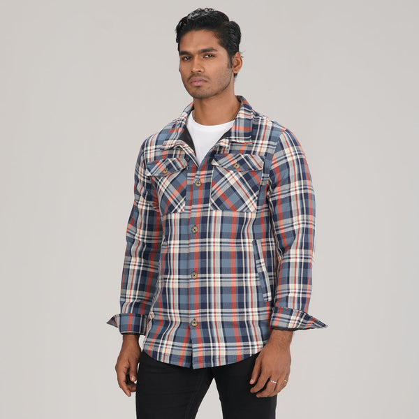 MENS SHACKET-BLUE CHECK