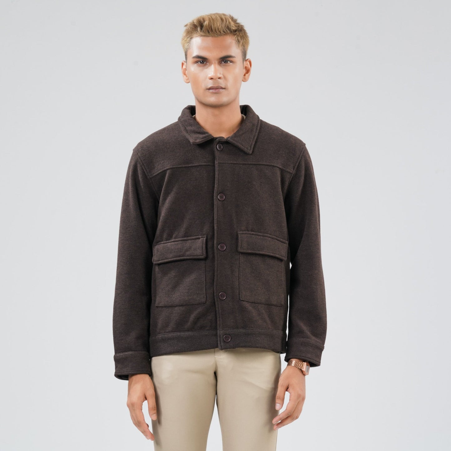 Mens Brown Shacket