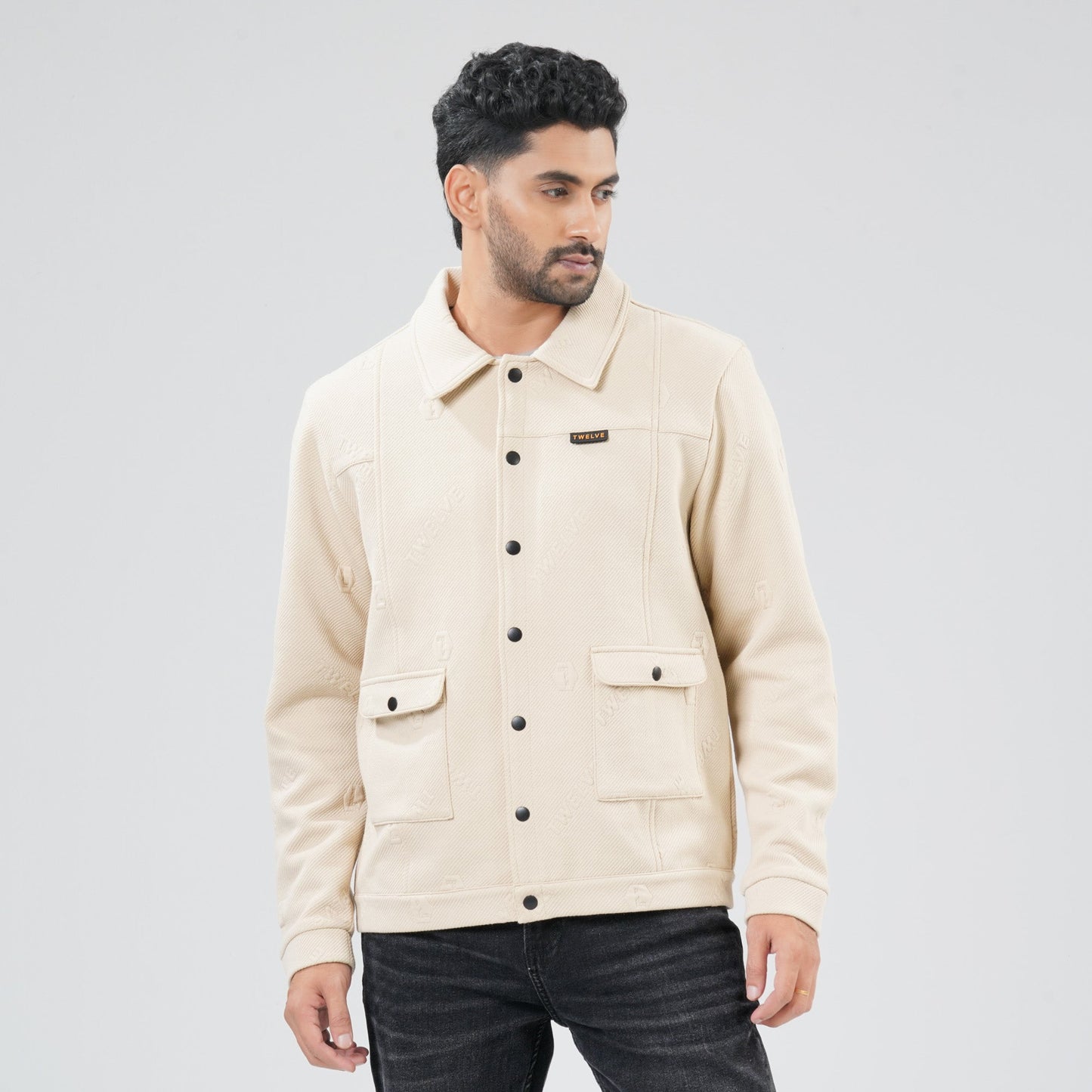 Mens Cream Shacket