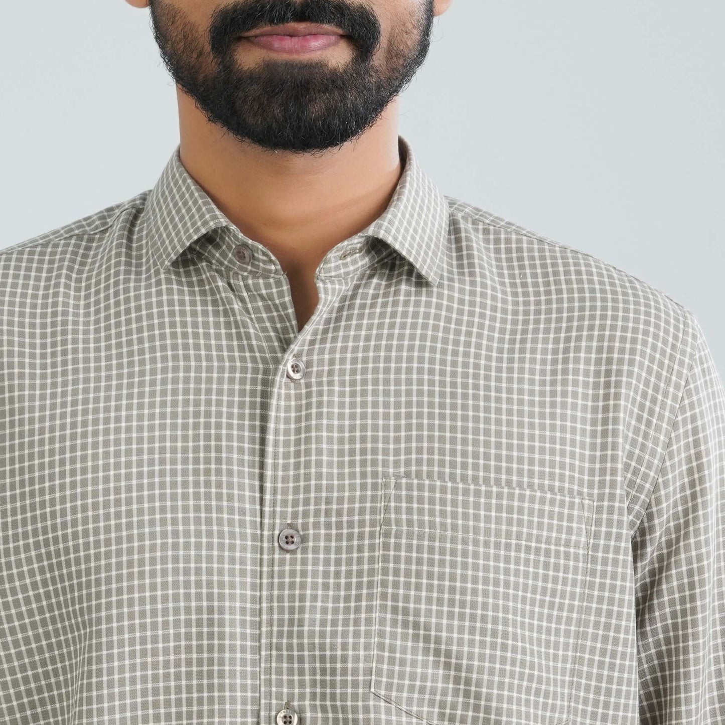 Men’s Basil Check Casual Shirt