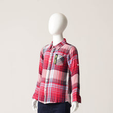 Load image into Gallery viewer, BOYS L/S SHIRT-NAVY/RED
