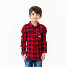 Load image into Gallery viewer, Boys Red &amp; Black Check Shirt
