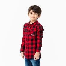 Load image into Gallery viewer, Boys Red &amp; Black Check Shirt
