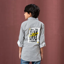 Load image into Gallery viewer, BOYS L/S SHIRT-WHITE/BLACK
