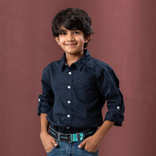 Load image into Gallery viewer, BOYS L/S SHIRT-NAVY
