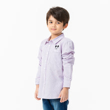 Load image into Gallery viewer, Boys White &amp; Purple Shirt
