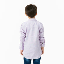 Load image into Gallery viewer, Boys White &amp; Purple Shirt
