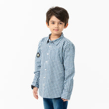 Load image into Gallery viewer, Boys Olive &amp; white Shirt
