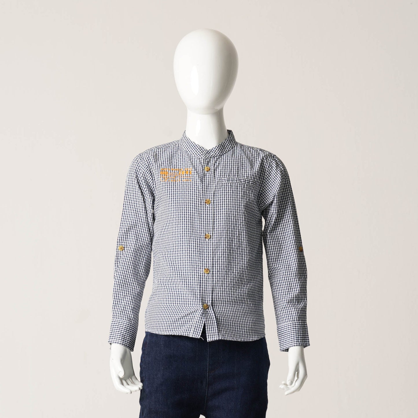 Baby Boys Shirt-Black/White