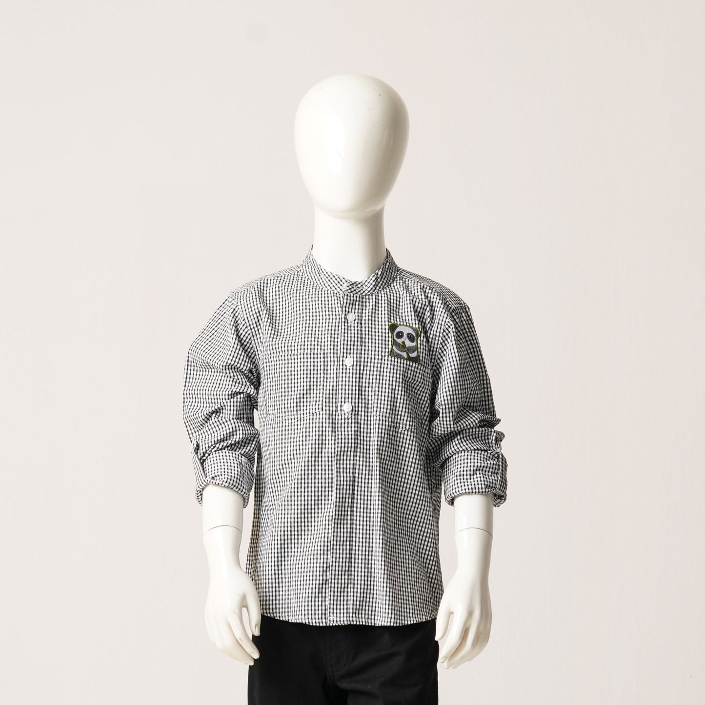 Baby Boys Shirt-White/Black