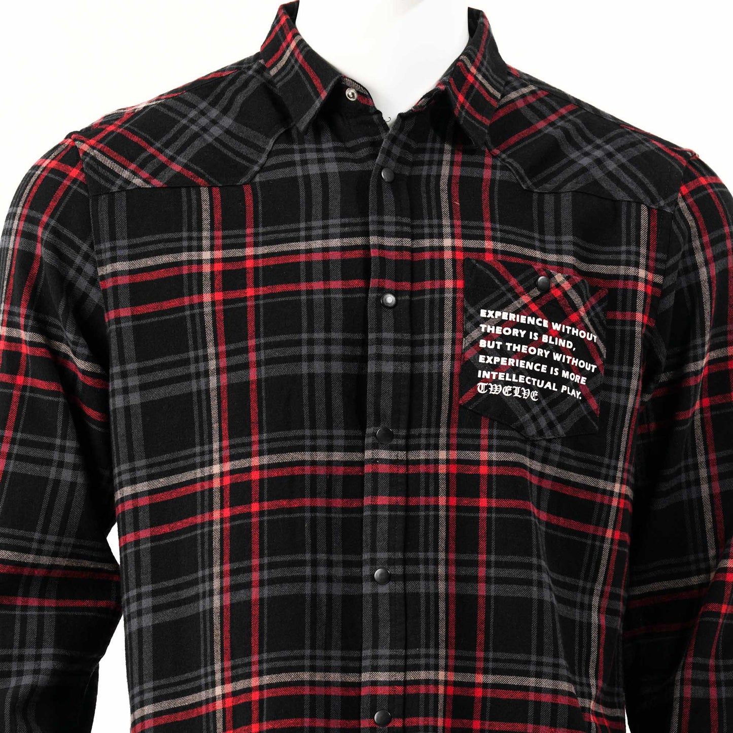 Mens Navy Blue Red Check Shirt
