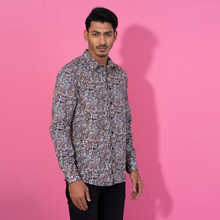 Load image into Gallery viewer, Men&#39;s Brown-White Floral Shirt
