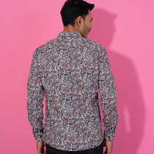 Load image into Gallery viewer, Men&#39;s Brown-White Floral Shirt
